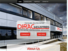 Tablet Screenshot of diracindustries.com